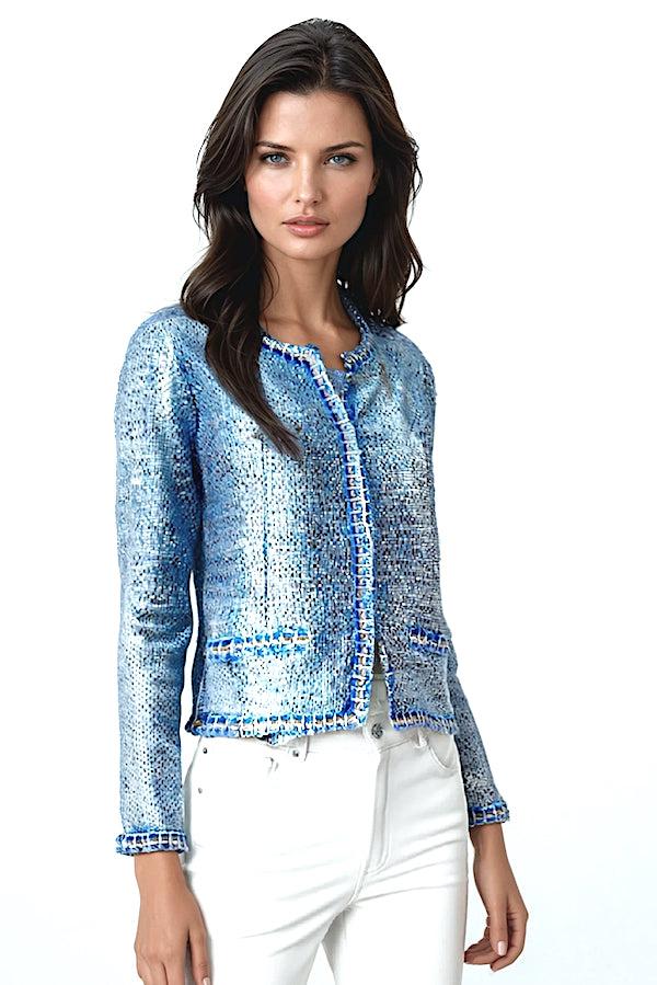 richard grand VESTE COURTE EN CACHEMIRE TRAMÉ. 18545/40ML richard grand VESTE COURTE EN CACHEMIRE TRAMÉ. 18545/40ML