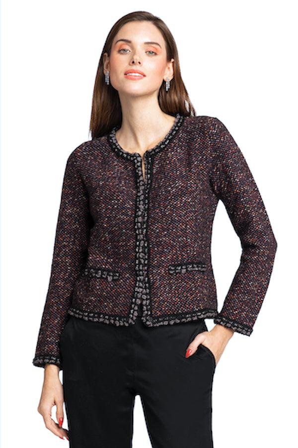 richard grand VESTE COURTE EN CACHEMIRE TRAMÉ. 18545/40ML richard grand VESTE COURTE EN CACHEMIRE TRAMÉ. 18545/40ML