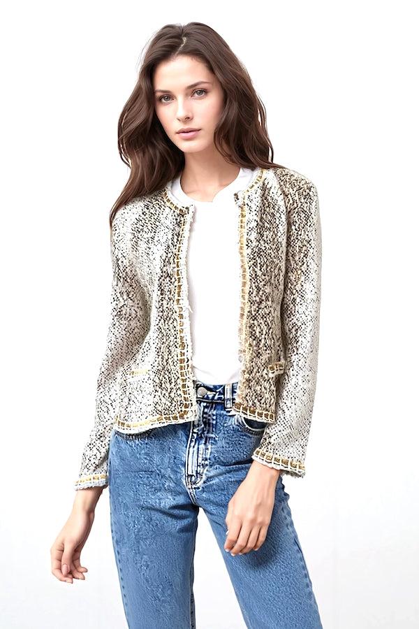 richard grand VESTE COURTE EN CACHEMIRE TRAMÉ. 18545/40ML richard grand VESTE COURTE EN CACHEMIRE TRAMÉ. 18545/40ML