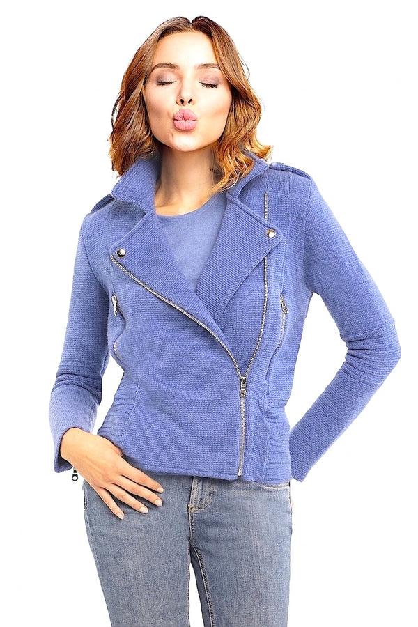 richard grand VESTE DE MOTO EN CACHEMIRE UNI POUR FEMMES. 12040/42ML