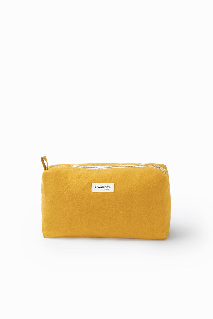 rive droite Alma la trousse de toilette maternité Coton recyclé Moutarde