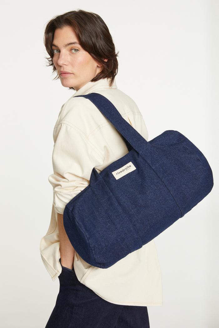 rive droite Ballu le petit sac polochon Denim Brut Upcyclé