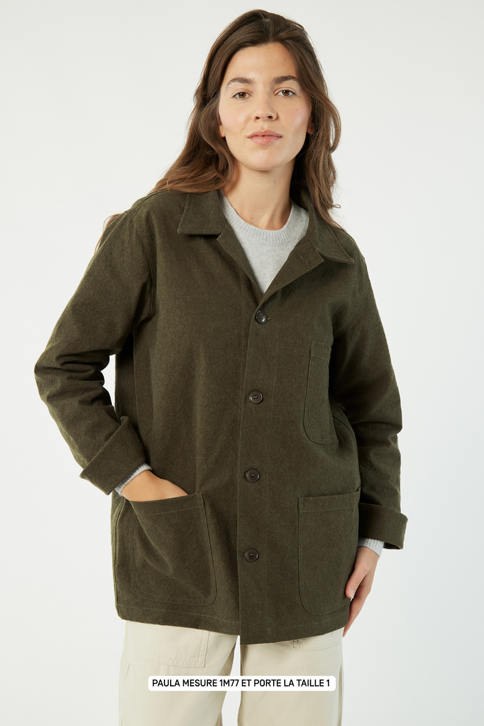 Rive Droite Barbès La Veste Worker Coton Recyclé Kaki
