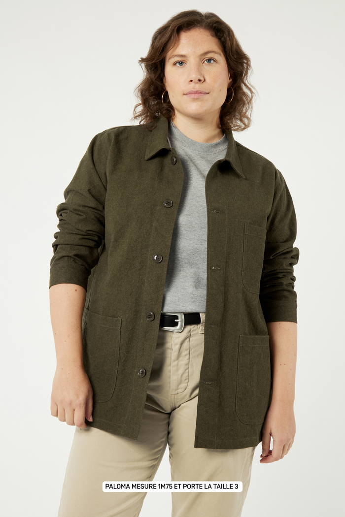 Rive Droite Barbès La Veste Worker Coton Recyclé Kaki