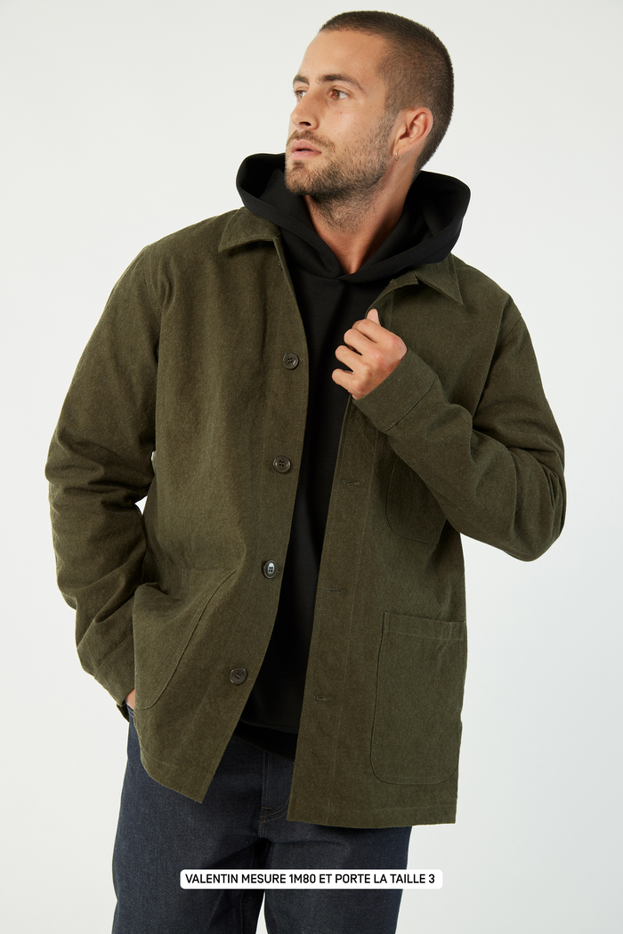Rive Droite Barbès La Veste Worker Coton Recyclé Kaki