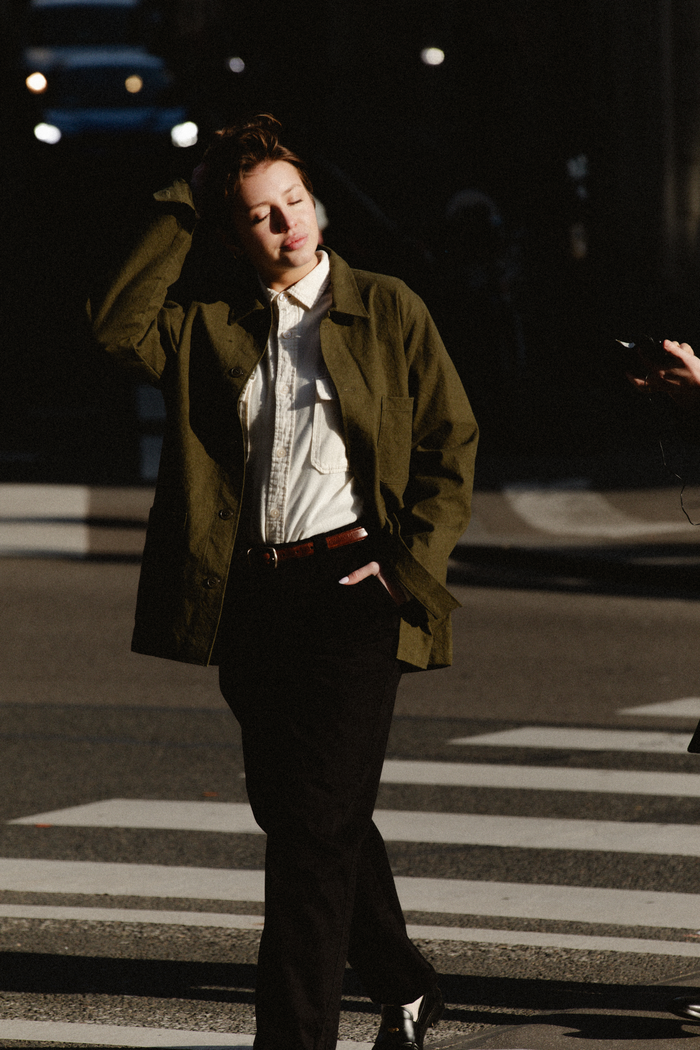 rive droite Barbès la veste Worker Coton recyclé Kaki