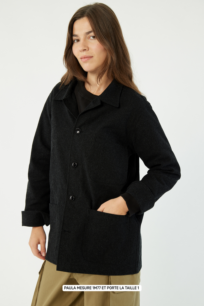 Rive Droite Barbès La Veste Worker Coton Recyclé Noir