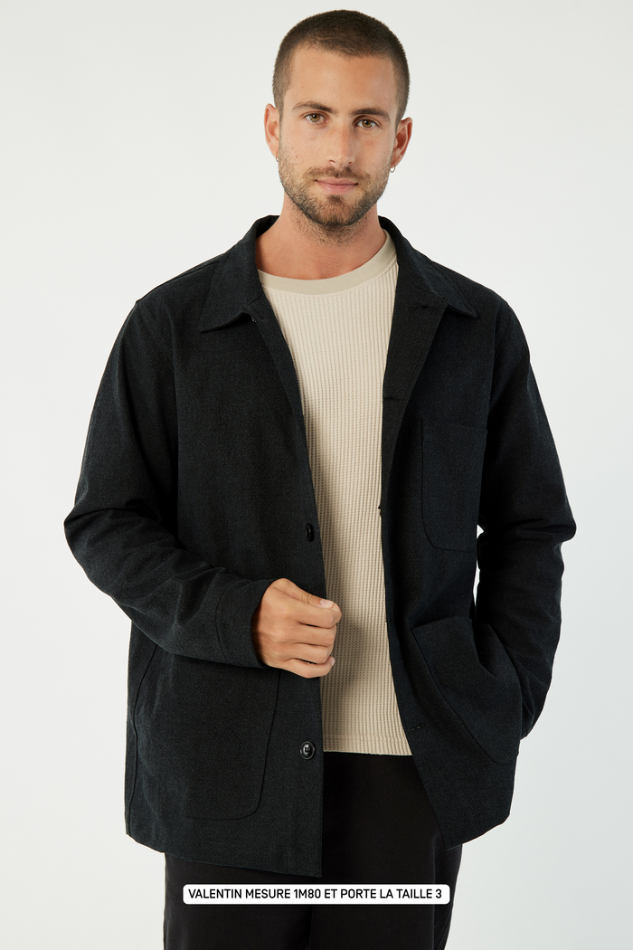 Rive Droite Barbès La Veste Worker Coton Recyclé Noir