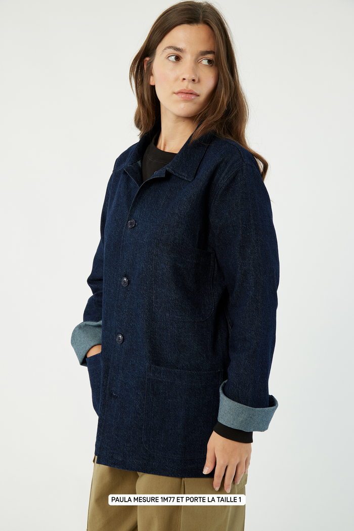 Rive Droite Barbès La Veste Worker Denim Brut Upcyclé