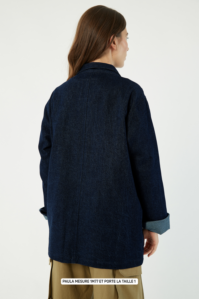 Rive Droite Barbès La Veste Worker Denim Brut Upcyclé