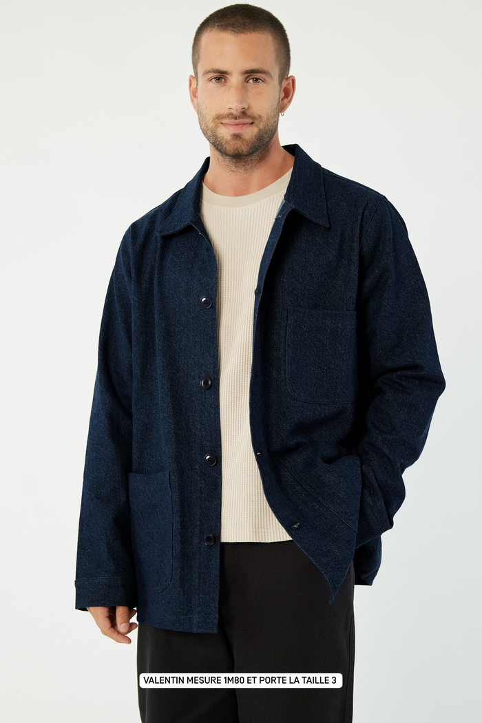 Rive Droite Barbès La Veste Worker Denim Brut Upcyclé
