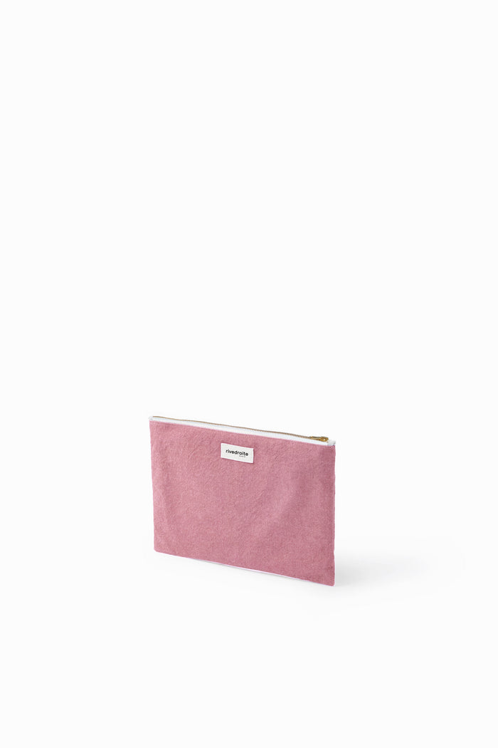 Rive Droite Barbette Medium La Pochette Coton Recyclé Bois De Rose