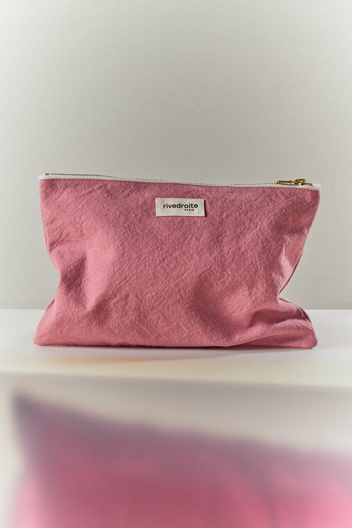 rive droite Barbette Medium la pochette Coton recyclé bois de rose