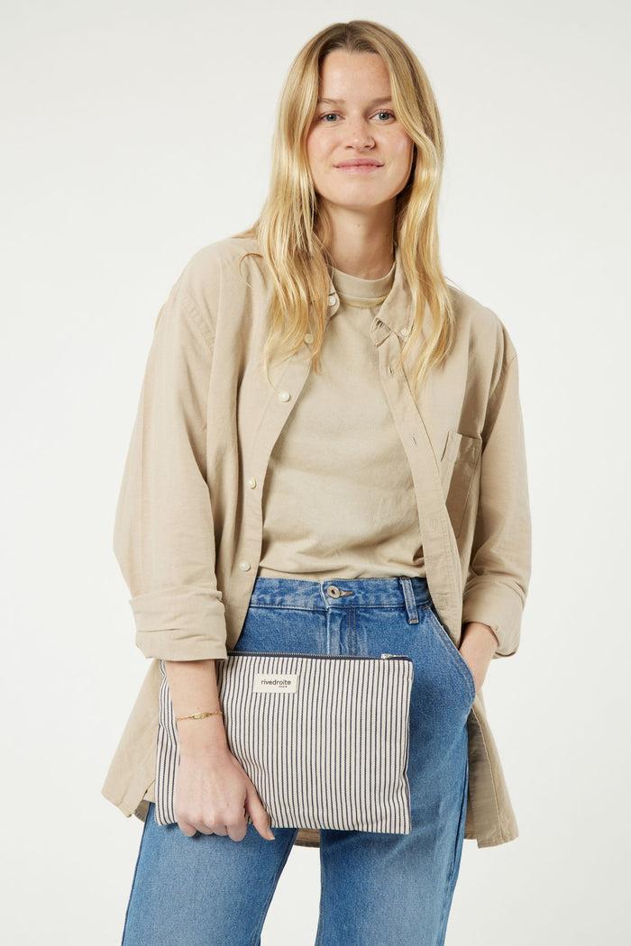 Rive Droite Barbette Medium La Pochette Coton Recyclé Écume