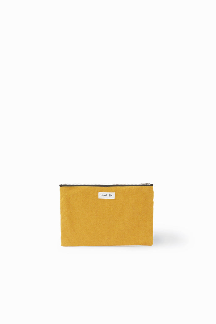 Rive Droite Barbette Medium La Pochette Coton Recyclé Moutarde