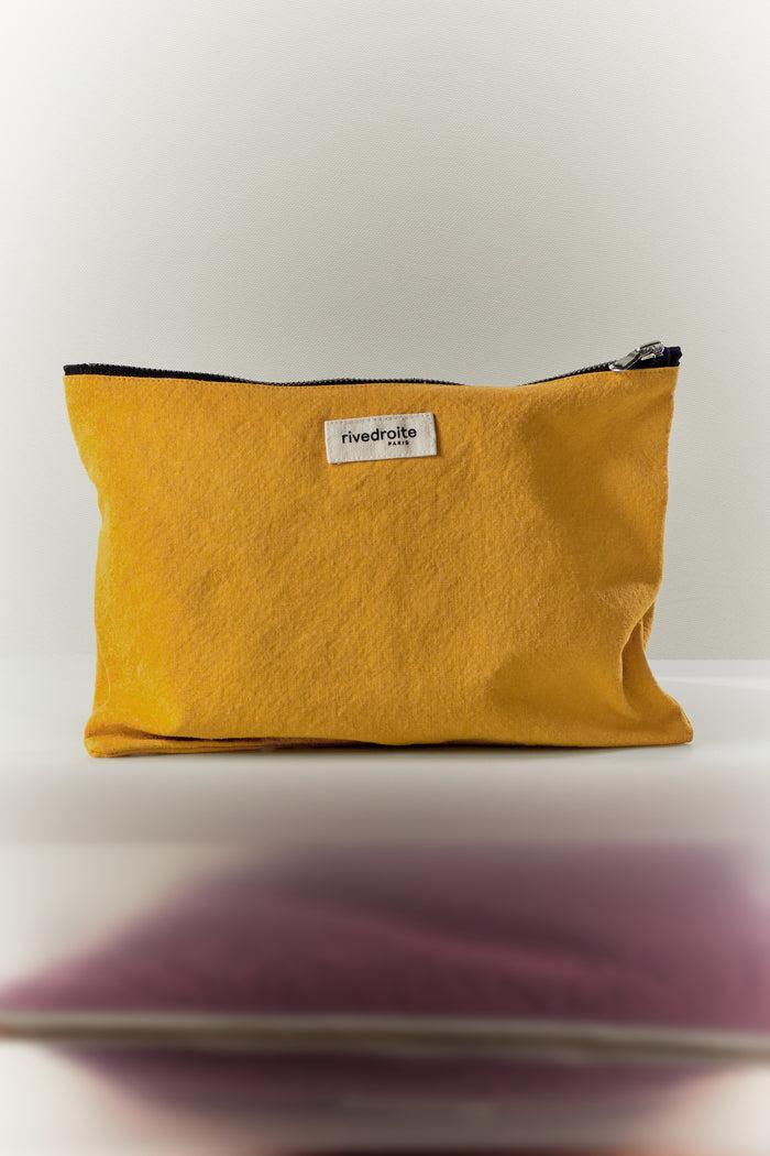 rive droite Barbette Medium la pochette Coton recyclé moutarde