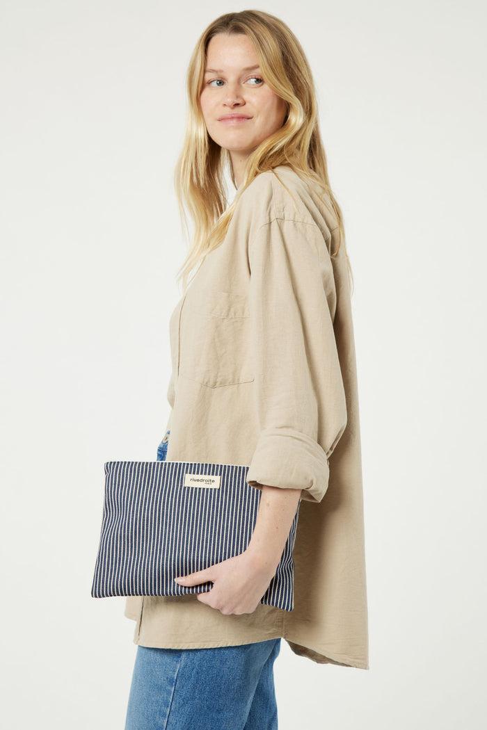 rive droite Barbette medium la pochette Coton recyclé Océan