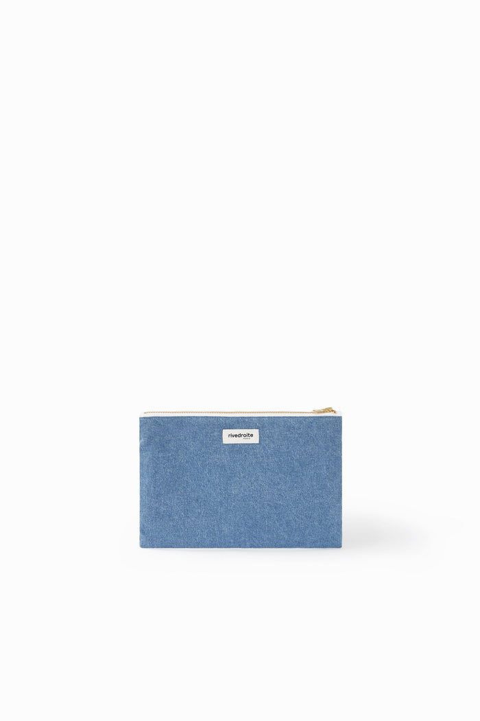Rive Droite Barbette Medium La Pochette Denim Clair Upcyclé