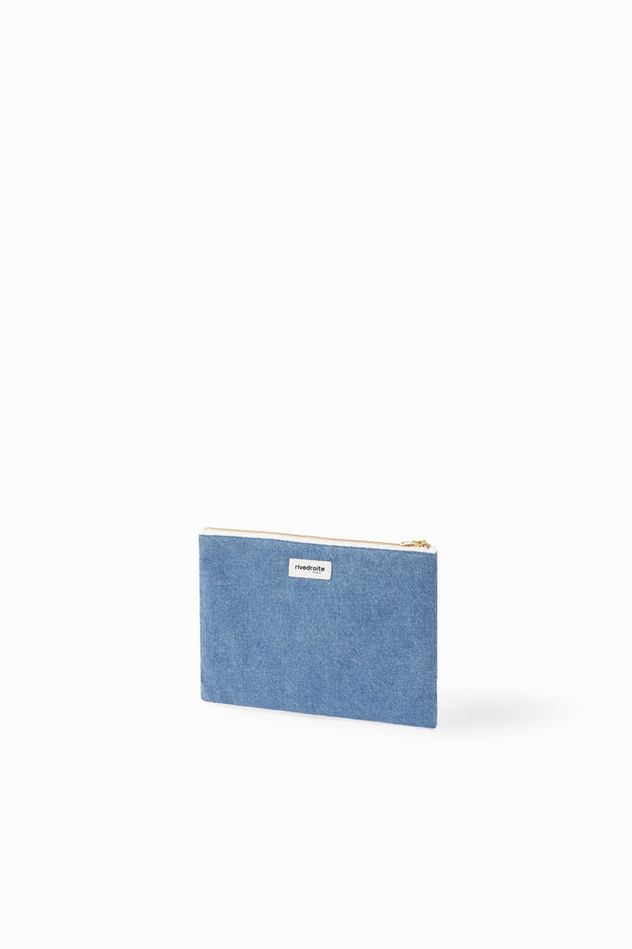 Rive Droite Barbette Medium La Pochette Denim Clair Upcyclé