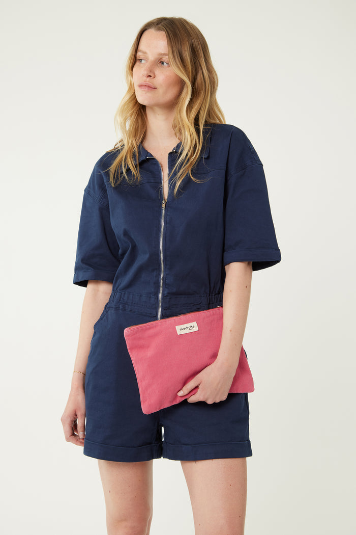 Rive Droite Barbette Medium La Pochette Sergé De Coton Melrose Pink