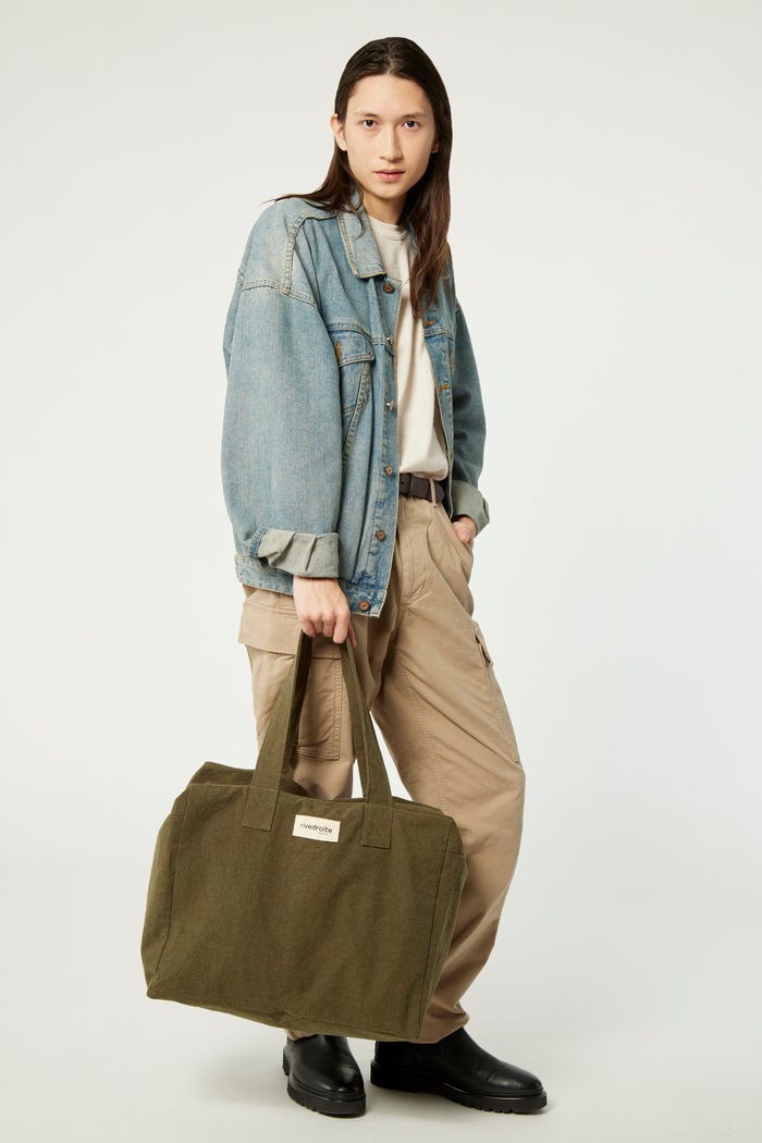 Rive Droite Célestins Le Sac 24 Heures Coton Recyclé Kaki