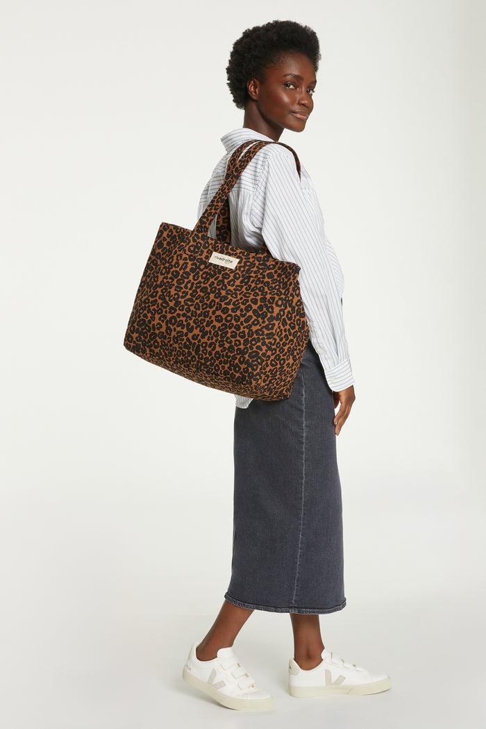 Rive Droite Célestins Le Sac 24 Heures Coton Recyclé Léopard