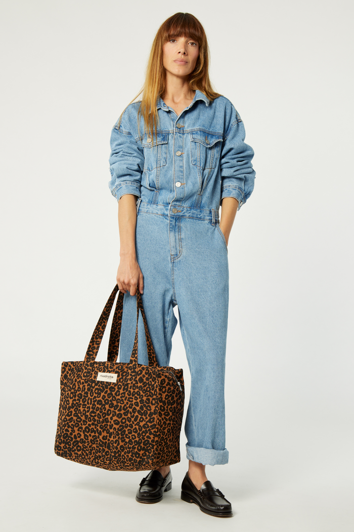 Rive Droite Célestins Le Sac 24 Heures Coton Recyclé Léopard