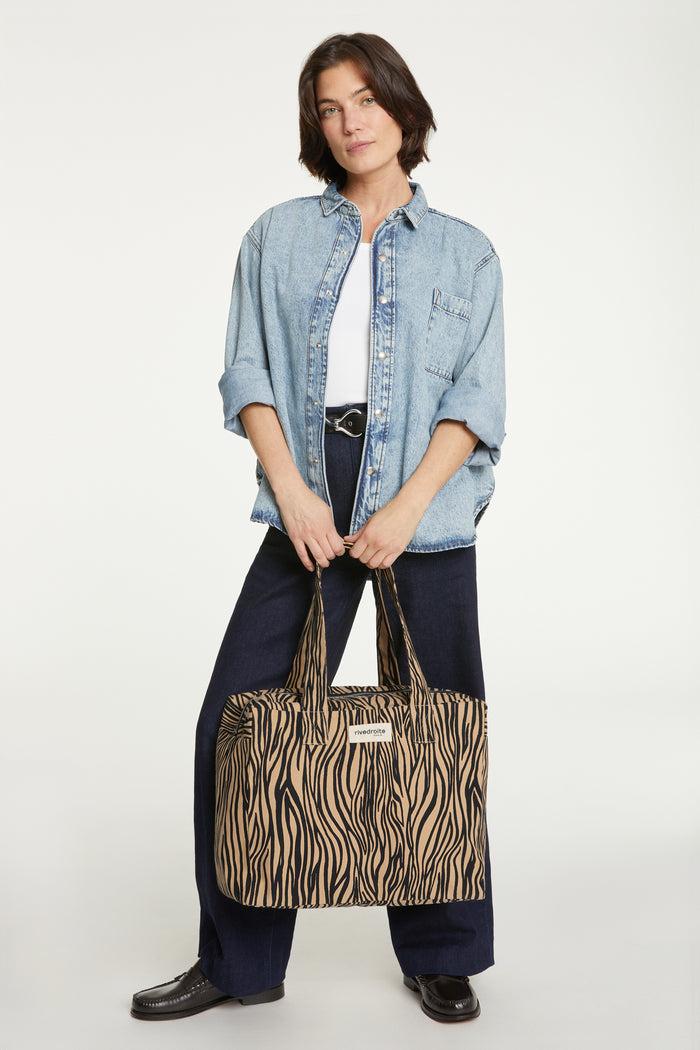 rive droite Célestins le sac 24 heures Coton recyclé Zèbre