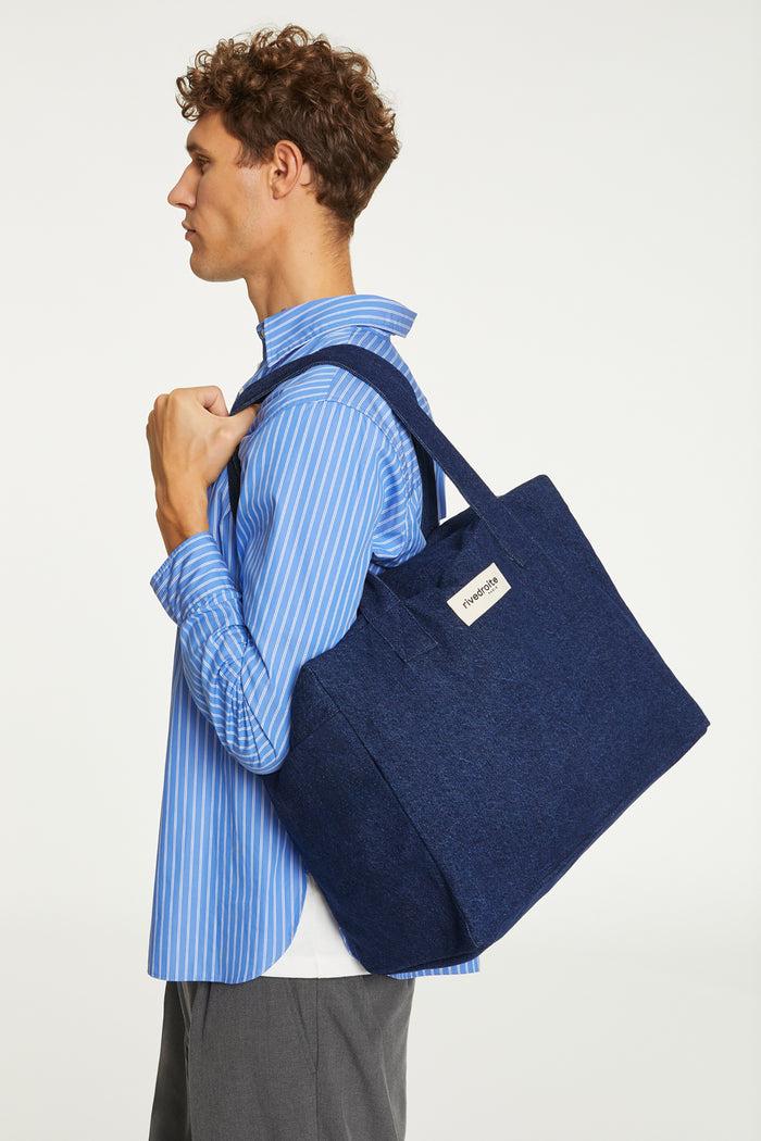 Rive Droite Célestins Le Sac 24 Heures Denim Brut Upcyclé