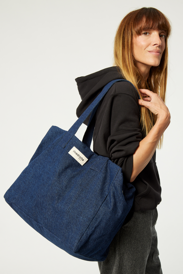 rive droite Célestins le sac 24 heures Denim Brut Upcyclé