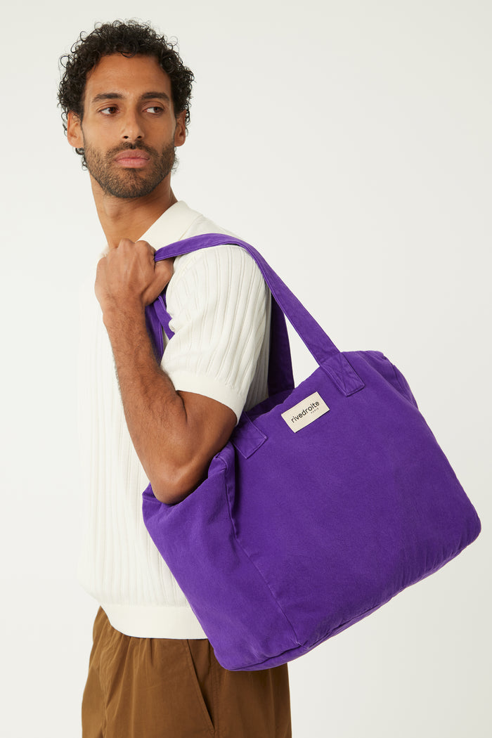 Rive Droite Célestins Le Sac 24 Heures Sergé De Coton Malibu Purple
