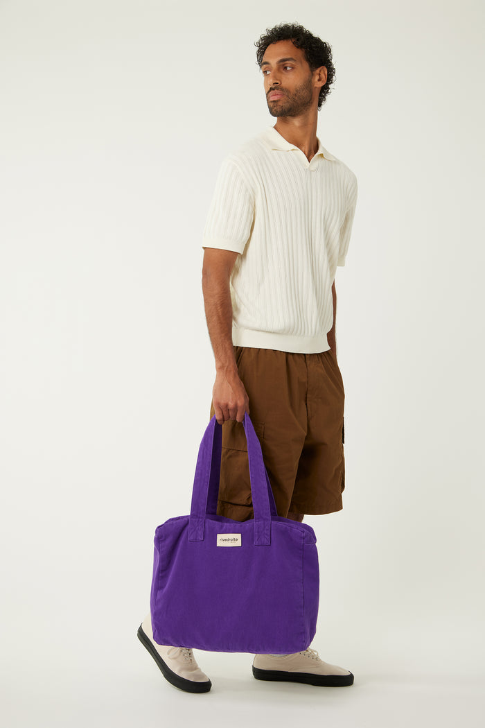 Rive Droite Célestins Le Sac 24 Heures Sergé De Coton Malibu Purple