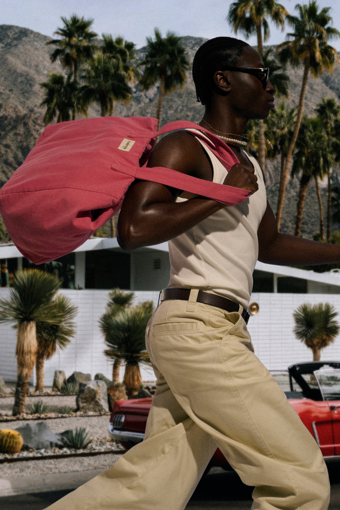 rive droite Célestins le sac 24 heures Sergé de coton Melrose Pink