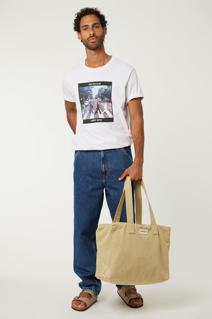 Rive Droite Célestins Le Sac 24 Heures Sergé De Coton Santa Monica Beige