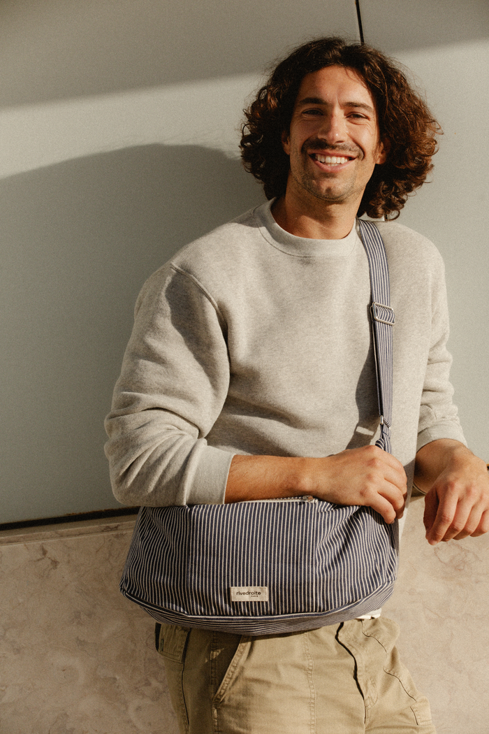 rive droite Charlot le sac crossbody Coton recyclé Océan