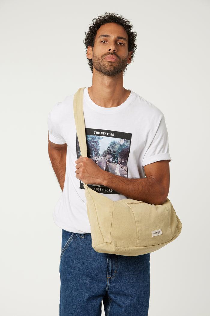 rive droite Charlot le sac crossbody Sergé de coton Santa Monica Beige