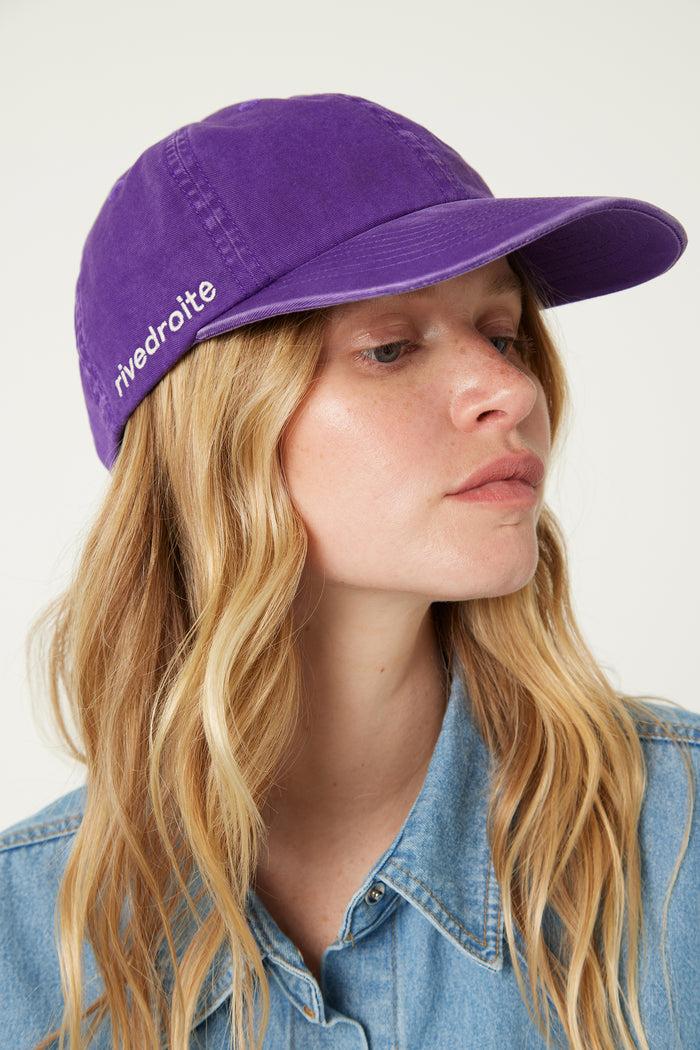 rive droite Colette la casquette Sergé de coton Malibu Purple