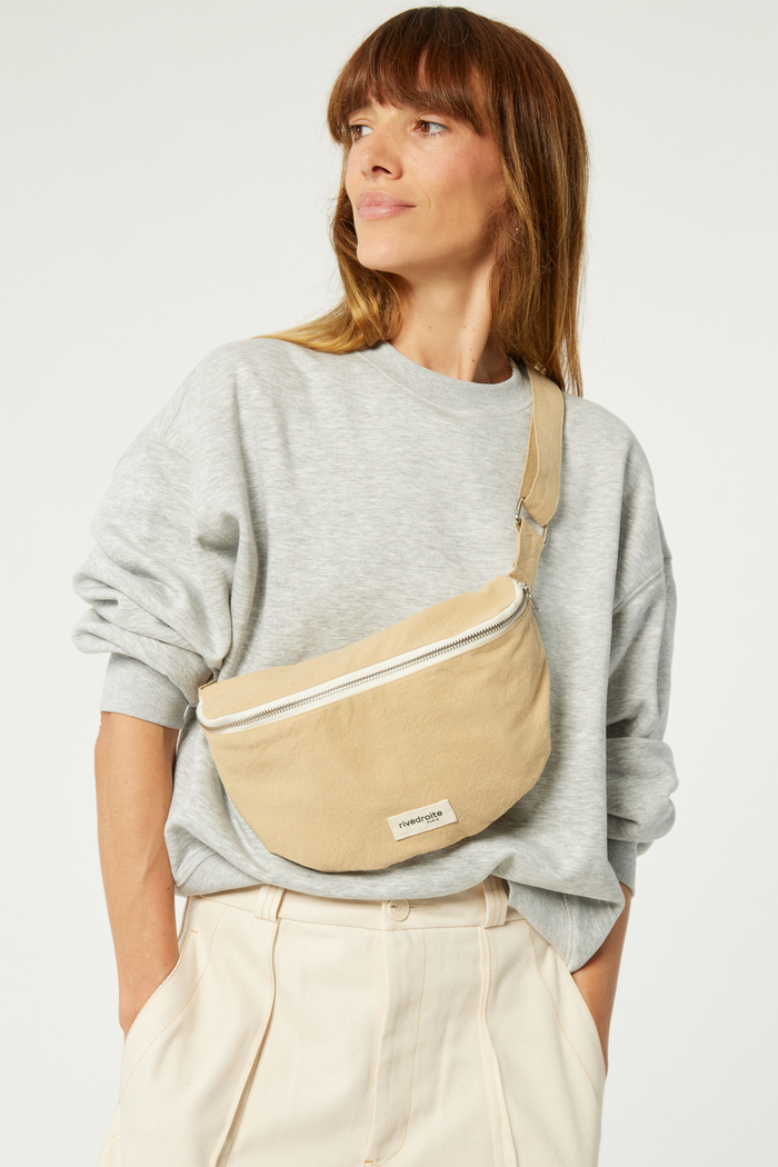 Rive Droite Custine Le Sac Banane Coton Recyclé Beige