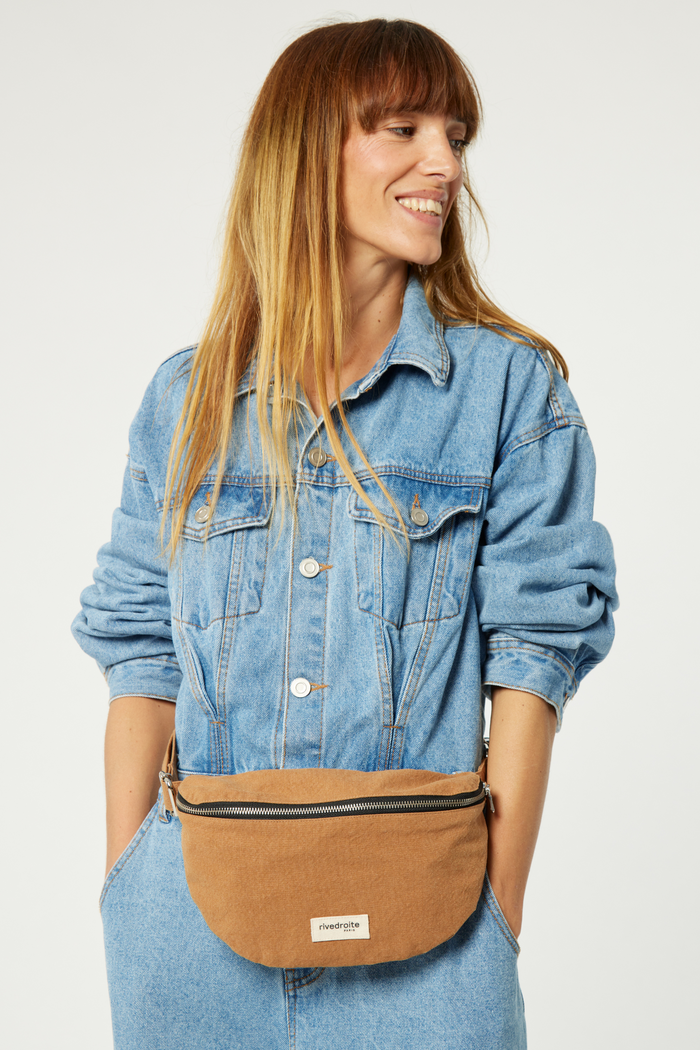 Rive Droite Custine Le Sac Banane Coton Recyclé Camel