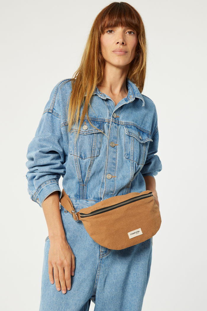 Rive Droite Custine Le Sac Banane Coton Recyclé Camel