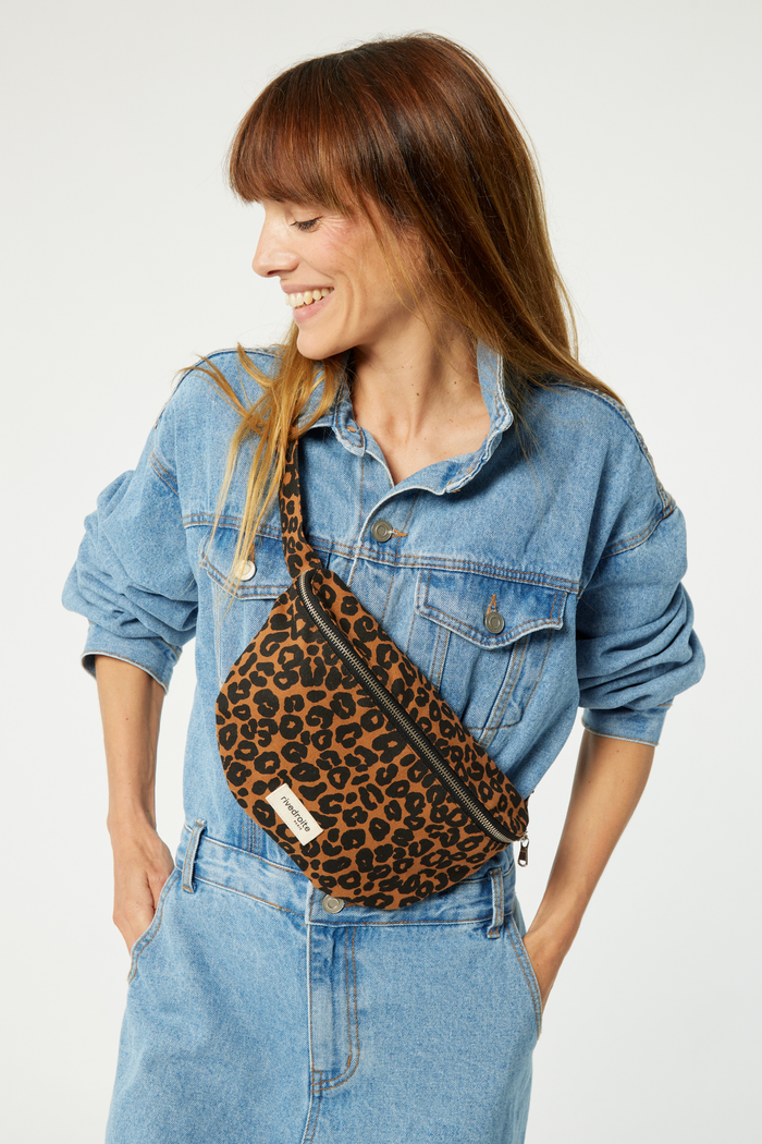 Rive Droite Custine Le Sac Banane Coton Recyclé Léopard