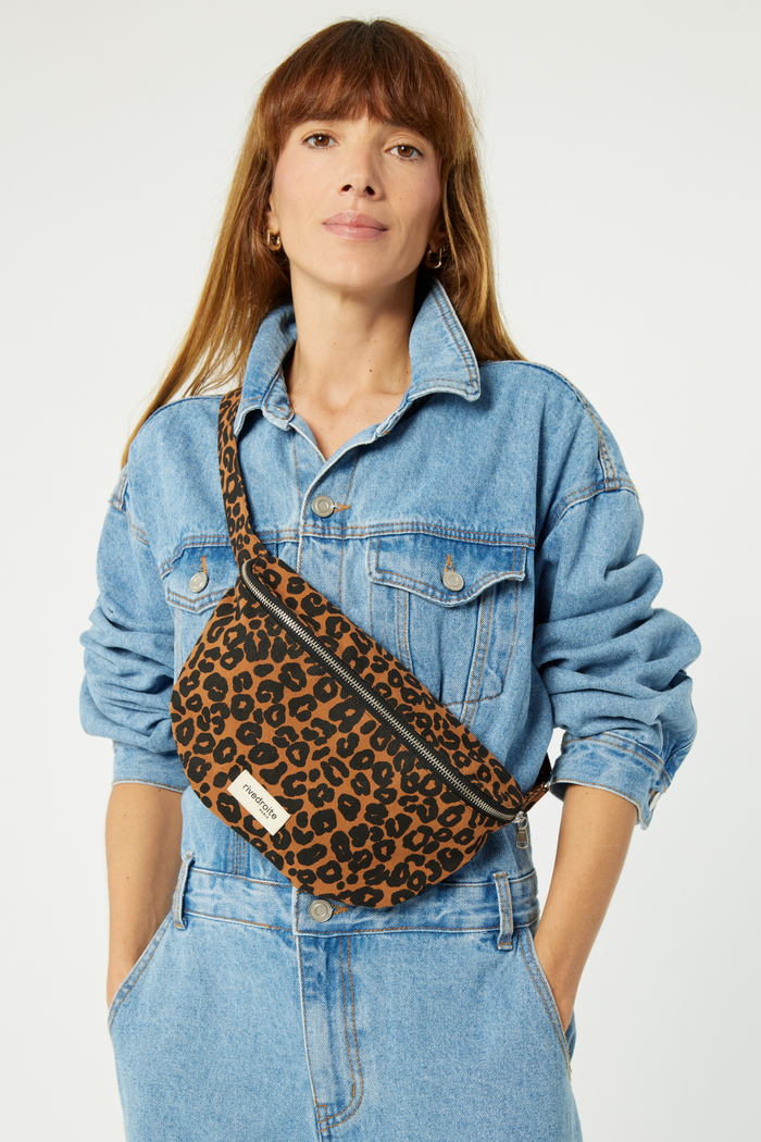 Rive Droite Custine Le Sac Banane Coton Recyclé Léopard