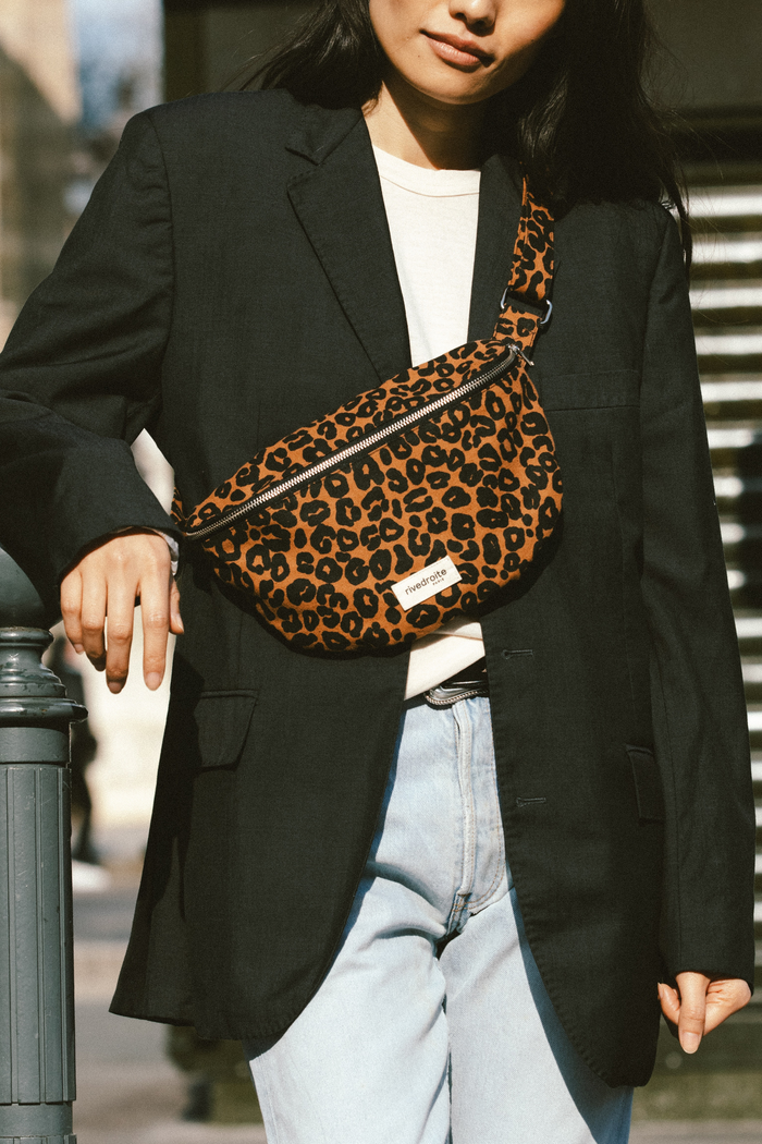 rive droite Custine le sac banane Coton recyclé Léopard