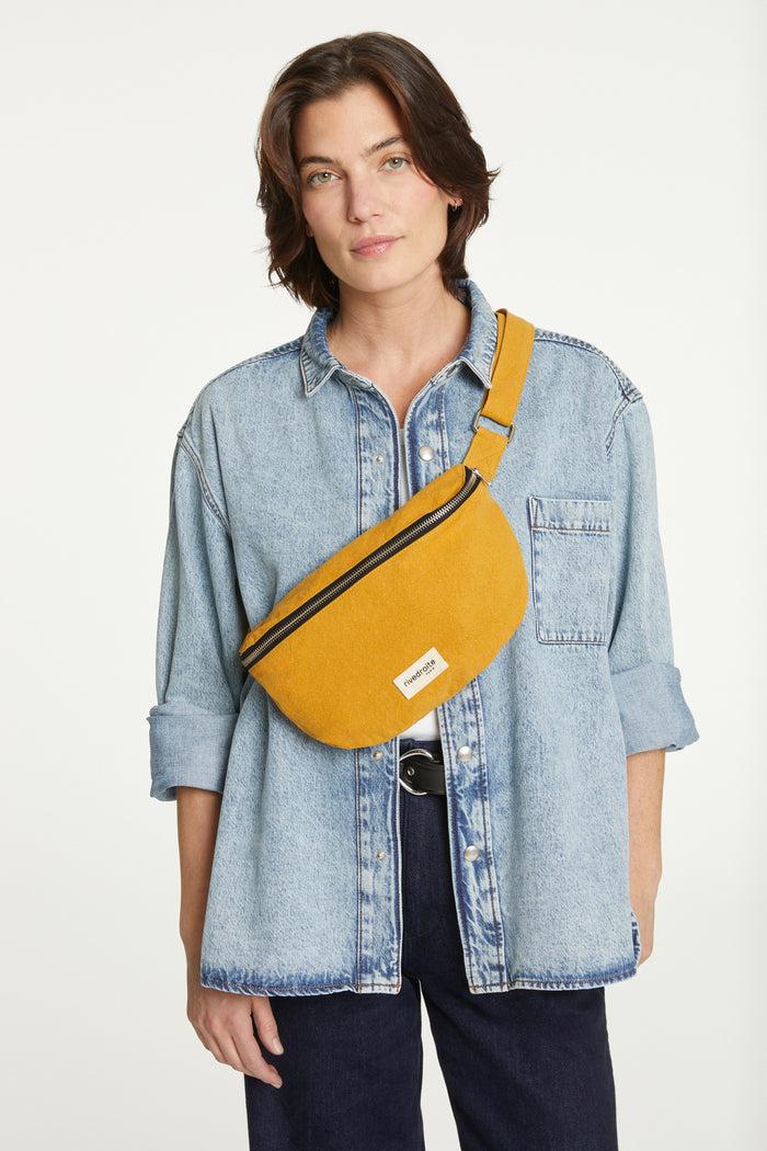 rive droite Custine le sac banane Coton recyclé moutarde