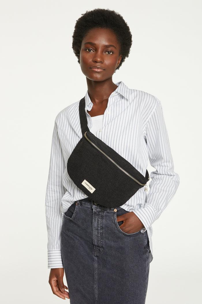 rive droite Custine le sac banane Coton recyclé noir