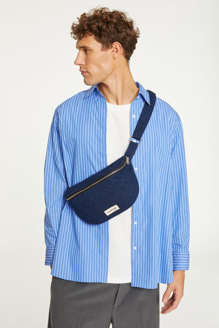 Rive Droite Custine Le Sac Banane Denim Brut Upcyclé