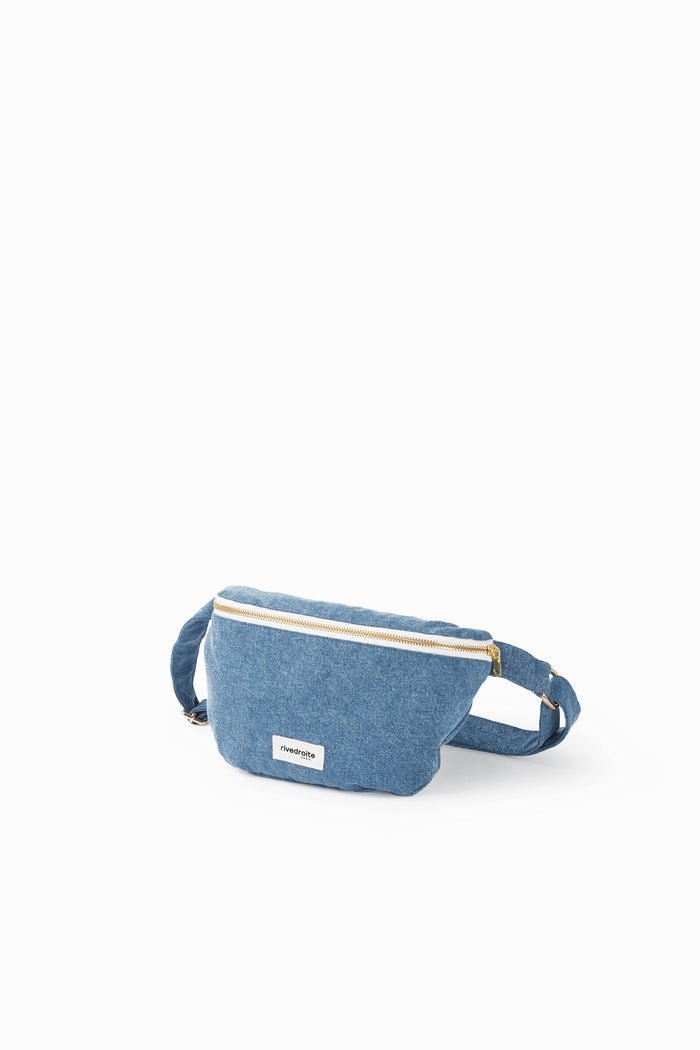 Rive Droite Custine Le Sac Banane Denim Clair Upcyclé