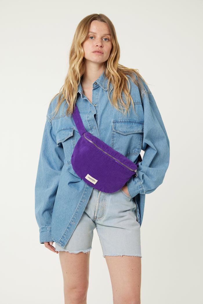 rive droite Custine le sac banane Sergé de coton Malibu Purple