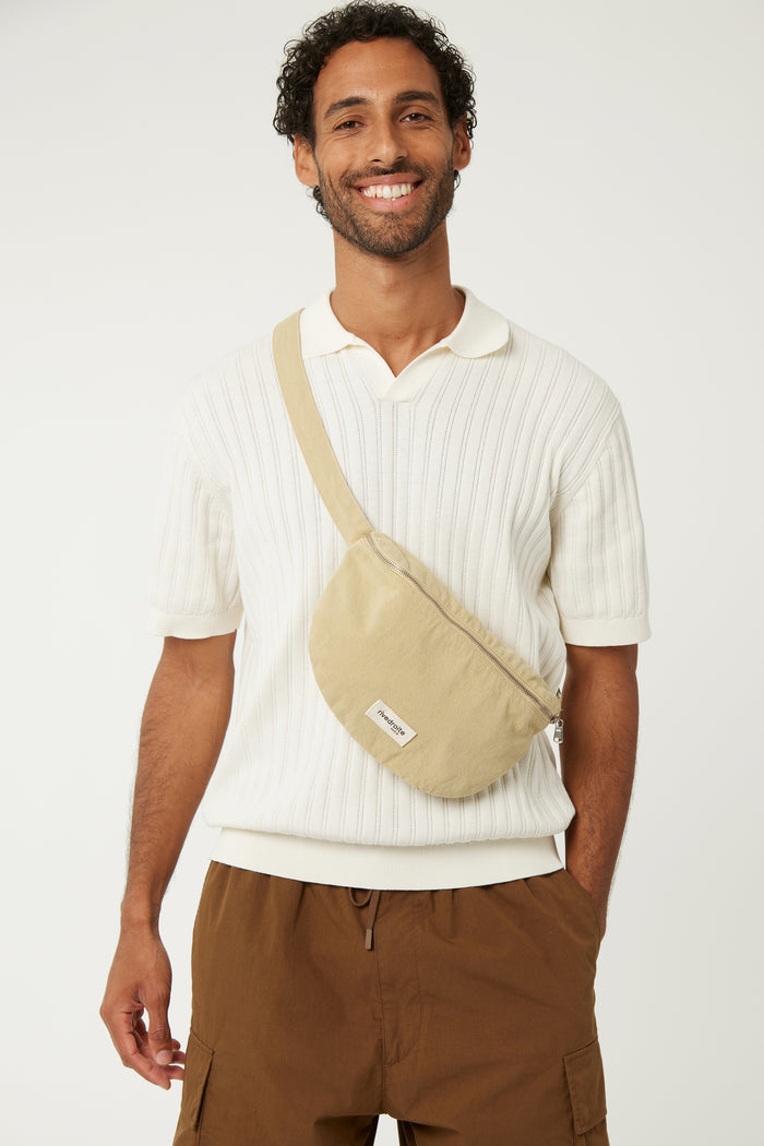 Rive Droite Custine Le Sac Banane Sergé De Coton Santa Monica Beige