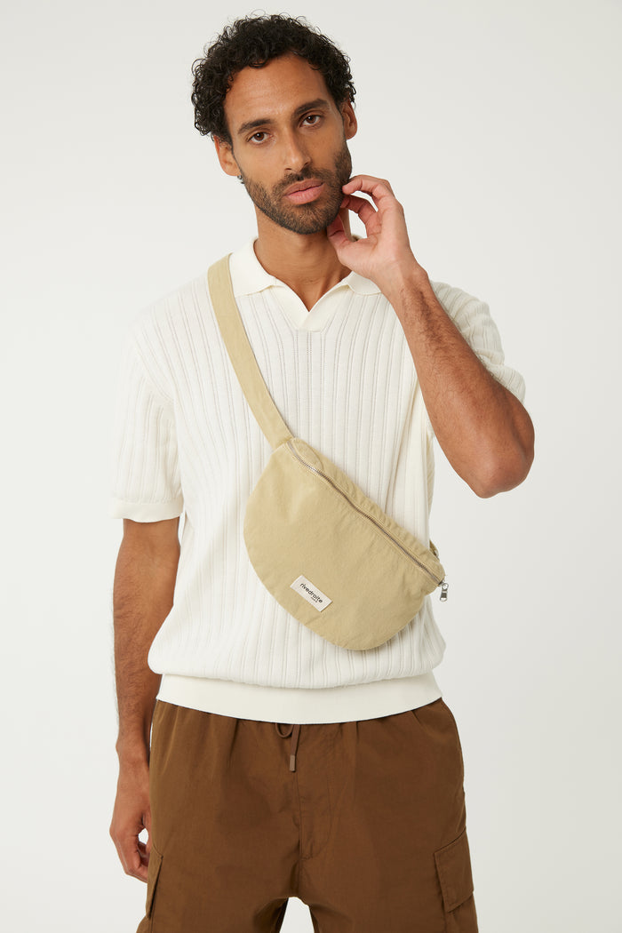 Rive Droite Custine Le Sac Banane Sergé De Coton Santa Monica Beige